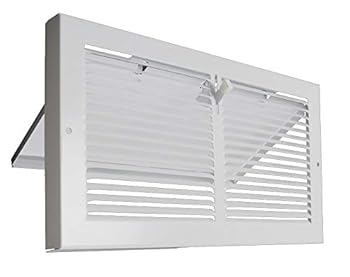 【中古】ベースボードレジスター 14x8インチ 7/8インチリップ シングルバルブ/フラップ (全体のサイズは詳細をご覧ください)
