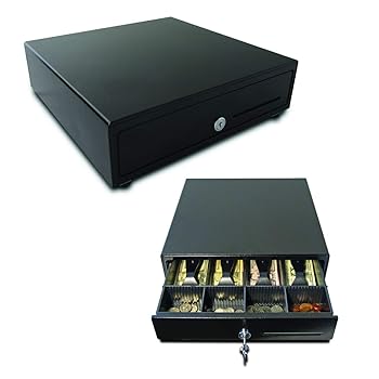 【中古】APG スタンダードデューティー 13インチ 電子POSキャッシュドロワー Vasarioシリーズ VB320-1-BL1313-B27 CD-101Aケーブル付き プリンター対応