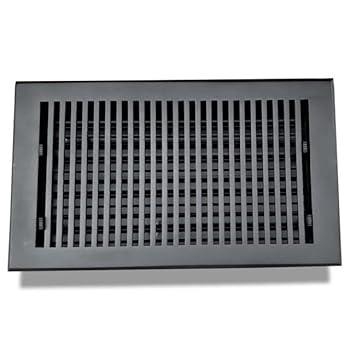 【中古】Prima Decorative - 鋳付けるアルミニウムフロアレジスター 8in x 14in VR-102 (黒いこと)