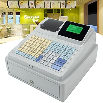 【中古】【未使用】中小企業や小売業者向けのデジタル LED ディスプレイ、キャッシュ ドロワー、サーマル レシート印刷機能を備えた安全なレジ