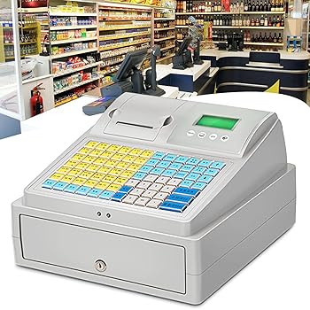 【中古】キャッシュ ドロワー付きキャッシュ レジスター、電子キャッシュ レジスター 81 キー隆起キーパッド、レストラン用 8 桁 LED ディスプレイ｜AJIMURA-SHOP