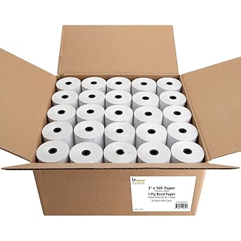 【中古】【未使用】アップグレードオフィスサプライ UPG4001B 1層ボンドレシート用紙 3インチ x 165フィート (76mm x 50m) コアサイズ 7 /16 シングルプライホワイ｜AJIMURA-SHOP