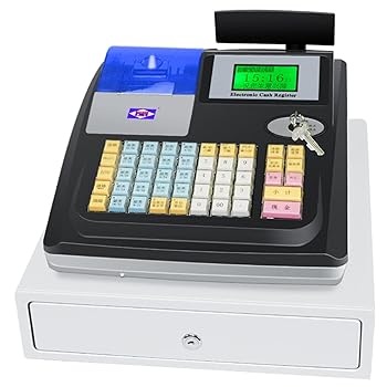 【中古】【未当て嵌める】卓上型陰電子キャッシュドロワー POS金銭登録器 中小会社組織向け多役立つことケータリングレジ,Black
