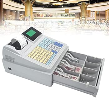 【中古】【未当て嵌める】81足懸かり陰電子現ナマ金銭登録器、木目細か鍵盤とサーマルプリンターを備えた多役立つこと現ナマ金銭登録器、中小会社組織/受け売り店/食べ物屋向