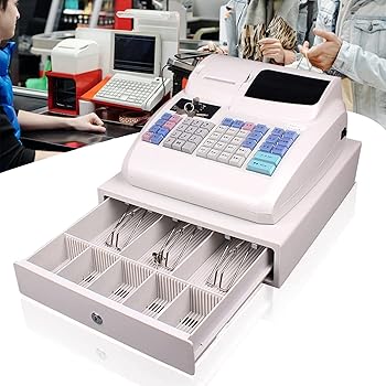 【中古】陰電子金銭登録器、48キーフラットキーパッド、8デジタルLED商業主義金銭登録器、取り引き先向けデジタルLED見せびらかす