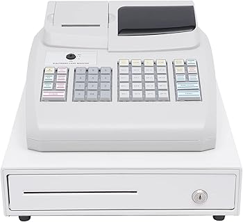 【中古】【未使用】レジスター 現金管理システム、フラットキーボード&サーマルプリンター付き電子POSシステムレジ、小売/レストラン用多機能レジ47キー6デジタルLE