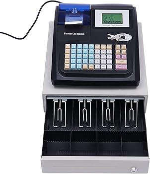 【中古】【未使用】レジスター キャッシュ レジスター、現金管理システム、キャッシュ レジスター ドロワー、サーマル プリンター、毎日のデータの記録、紙幣の識別