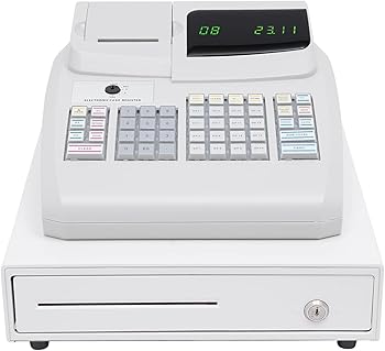 【中古】【未当て嵌める】金銭登録器 現ナマ管理すること取り合わせ、陰電子現ナマ金銭登録器、サーマルプリンター付き添い人マネーレジスタードロワー、POSシステムキャッシュレジスター