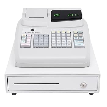 【中古】【未当て嵌める】LCD見せびらかすとキャッシュドロワー、取りはらい能力のあるな御盆とサーマルプリンターを備えた陰電子金銭登録器pos取り合わせ、中小会社組織/受け売り/食べ物屋向け