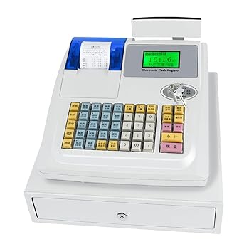【中古】キャッシュボックス付きレジ、48キー付き電子POSシステムレジ、8つのデジタルLEDディスプレイ小売POSシステムおよびレジ引き出し、レストラン、