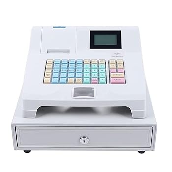 【中古】【未使用】キャッシュレジスタ - リムーバブルキャッシュトレイとサーマルプリンターを備えた電子POSシステムレジ、小規模ビジネス/小売/レストランの多機｜AJIMURA-SHOP