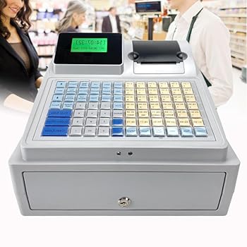 【中古】キャッシュレジスター 電子キャッシュレジスター キャッシュレジスター POS システムまで 取り外し可能なサーマルプリンター付きキャッシュレジ 50,590円