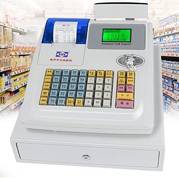 【中古】【未当て嵌める】現ナマ金銭登録器、中小会社組織向け陰電子現ナマ金銭登録器、POSインテリジェントキャッシュレジスター、英語取り合わせ、48足懸かり、デジタルLED