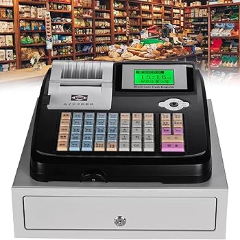 【中古】【未当て嵌める】陰電子金銭登録器、取りはらい能力のあるな現ナマ御盆とサーマルプリンターを備えたスマートティル、中小会社組織向け、48足懸かり盛りだくさん英語鍵盤 (色 :