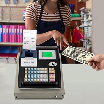 【中古】【未使用】ケータリング用レジ、紙幣ボックス付き48キー小売レジ、複数のトランザクション操作モード、8ビットLEDデジタルディスプレイを備えたレジ｜AJIMURA-SHOP