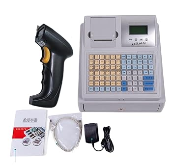 【中古】【未当て嵌める】金銭登録器 陰電子金銭登録器POS印刷工、多役立つことスーパーマーケットミルクティーのみ英語を受け支える 中小会社組織/受け売り/食べ物屋向(With scanner)