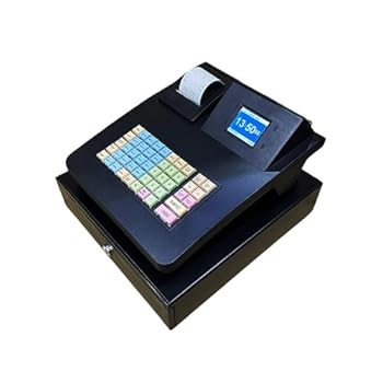 【中古】レジスター 電子レジ、ファーストフード 麺類店 コンビニエンス 宝石店 紫色光 通貨検出器 英語 ECR レジ 中小企業/小売/レストラン向