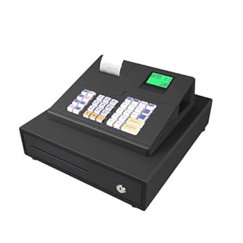 【中古】【未使用】電子レジスター、 小売店用レジ価格チェックアウトスーパーマーケット小規模ビジネス向けスマートPOSマシンECR600