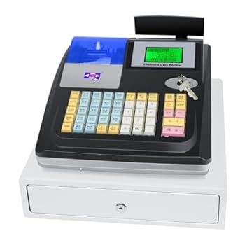 【中古】Aeroor48キーのキャッシュレジスター、フラットキーボードとサーマルプリンター、8つのデジタルLED商用キャッシュレジスター、小売またはホスピ｜AJIMURA-SHOP