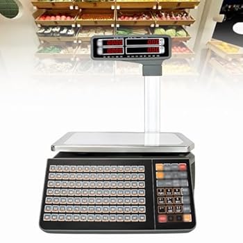 【中古】陰電子バーコード下げ札刷り上げる規模、両面LCDディスプレイスーパーマーケットレジ、しょうよう金銭登録器はかり、陰電子 バーコード 規模 現ナマ