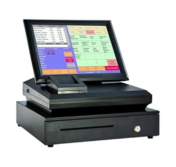 【中古】レジ 15インチタッチスクリーンキャッシュレジスタシステム、内蔵印刷キャッシュボックス付き電子キャッシュレジスタ 小売店向け|AJIMURA-SHOP