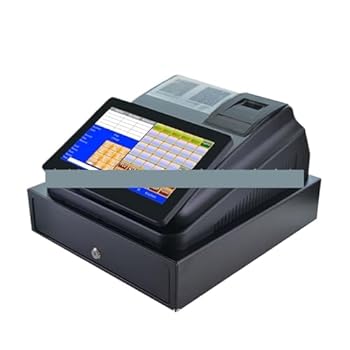 【中古】【未使用】電子レジスター インテリジェントな統合タッチスクリーン電子レジ、ファーストフードミルクティースナックメンテナンスフリーレジ スーパーマー