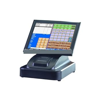 【中古】電子レジスター レジ、頑丈、メンテナンスフリー、埋め込み型15インチタッチスクリーン、ファーストフード英語レジ スーパーマーケット、ショッ