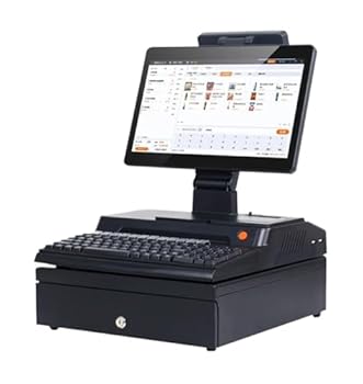 【中古】【未当て嵌める】陰電子金銭登録器 14.1inタッチスクリーン、現ナマボックス席、鍵盤、内蔵58粍印刷工、大広間容器に並べるPOS電子計算機工業プラントPOSシステ
