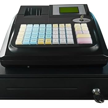 【中古】Hubiuyo 平ったい鍵盤とサーマルプリンター、8つのデジタルLED商用現ナマ金銭登録器、48手がかりの現ナマ金銭登録器、受け売りまたはホス
