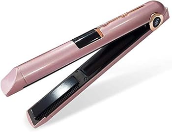 【中古】【未当て嵌める】髪の毛鉄 コードレス 2way 引っ切り無い鉄 ミニ 髪の毛長い巻き毛 櫛付き添い人 差し引きイオン USB申し受ける 165/185/205℃ 3座標軸熱度自然調整 led見せびらかす ポー