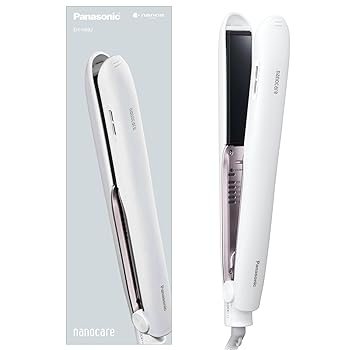 【中古】パナソニック ヘアーアイロン 引っ切りない用 ナノ世話をする スムースグロスコーティング 外国で相応う 白 EH-HS9J-W