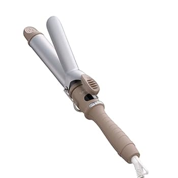 【中古】【2022年秋冬限定】SALONIA(サロニア) セラミックカールヘアアイロン ユーアンドミー ベージュ 32mm 海外対応 プロ仕様 MAX210℃