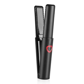 【中古】【未使用】ヘアアイロン コードレス ミニ ヘアアイロン ストレート カール 2Way USB充電式 4800mAh大容量バッテリー 3段階温度調節 160-200℃ 誤作動防止安