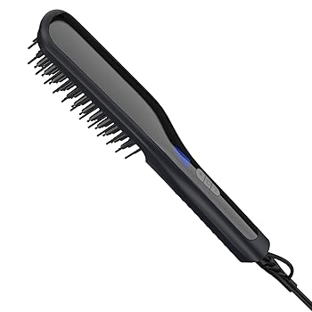 【中古】【未使用】多摩電子工業 Permier Beauty マイナスイオン ヒートブラシ ストレートヘア セラミックコーティング 360°回転コード ツヤ感UP 火傷防止 静電気
