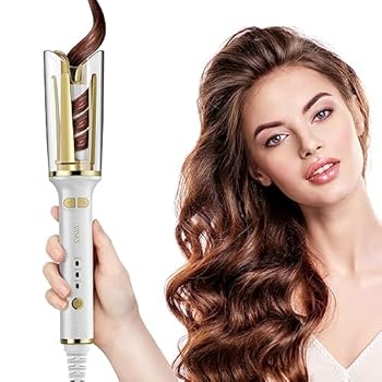 【中古】VISKS ヘアアイロン カール、アンチタングル オートカールアイロン、簡単操作の28mm、デュアルボルテージ回転式ヘアアイロン2way、ヘアスタイリ