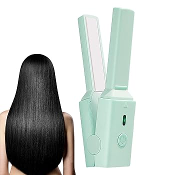 【中古】【未使用】小型ヘアアイロン | 充電式ヘアアイロンとヘアカーラー - 女の子とティーン向けの多機能ストレートヘアとカーリーヘアワンド Foccar