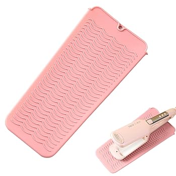 【中古】Linshesf 耐熱ストレートナーパッド - 旅行用シリコンヘアストレートナーパッド ポータブル耐熱シリコンマット ヘアスタイリングツール フラット