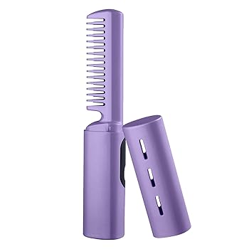 【中古】【未使用】ポータブルミニコードレスホットコーム、コードレスストレートヘアアイロン、3レベル充電式ストレートヘアアイロンブラシ、トラベルサイズUSB充