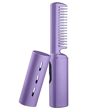 【中古】GUOOL USB ヘアアイロン ブラシ ヘアスタイリング 火傷防止 USB 充電 女の子用,