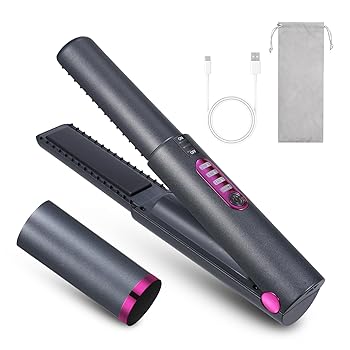 【中古】【未使用】Layhou ストレートヘアアイロン ヘアアイロン ポータブル ワイヤレス充電式