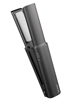 【中古】テスコム ヘアアイロン コードレスヘアアイロン USB充電式 コンパクト 17mm 海外対応 210℃/190℃/160℃ 自動OFF メタリックグレー TS510A-H