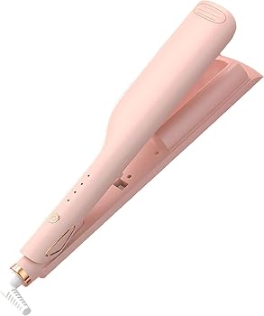 【中古】ピンクのウェーブヘアアイロン25mmセラミックカーラー 150℃?210℃ 4段階温度調節持ち運びに便利 8000万個のマイナスイオンカーラー 耐熱カーラ