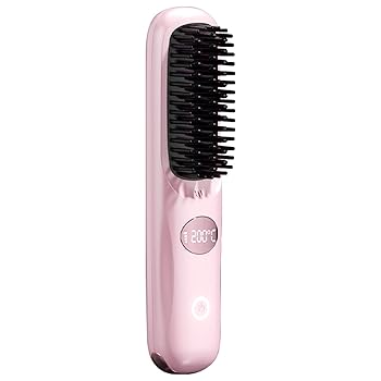 【中古】Lueear コードレスヘアアイロン、ストレートコーム - コームポータブルヘアストレートナー多機能スムージングヘアブラシ,ストレートヘアアイロン