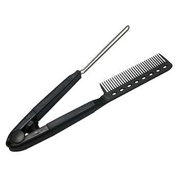 【中古】Healeved 2個 V字型縮毛 コーム クシ comb ヘアコテ ヘア コテ 加熱されたヘアブラシ ストレートコームストレートヘアアイロン 散髪櫛 整髪料 く