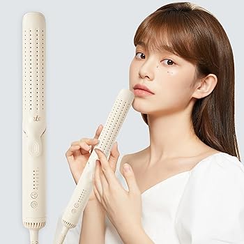 【中古】Yete ヘアアイロン 2WAY ヘアケア ヘアーアイロン360°冷風技術 160個の冷風出口 5段階温度調節ヘアアレンジ ストレート カール 海外対応 美容師|AJIMURA-SHOP