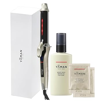 【中古】【Amazon.co.jp制限事項】ヤーマン 髪の毛鉄 スムースアイロンフォトイオンカール モイストホールドリペアオイルfor長い巻き毛書き割り YJHB1NAM