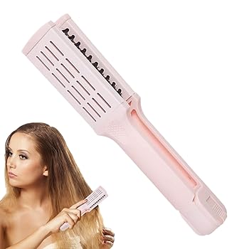 【中古】ヘアアイロンコーム、女性用ヘアストレートブラシ - ヘアアイロン ブラシトラベル電動ストレートコーム - ポータブル電動プレスコーム、ワイヤレ