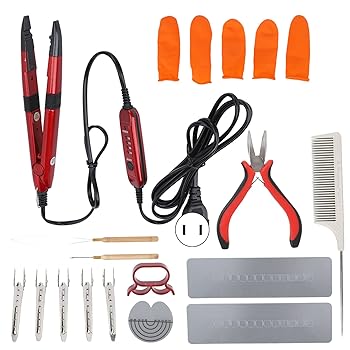 【中古】【未当て嵌める】ヘアエクステンション 高熱 鉄 繋ぎ ワンド メルティング 物の具 体温合わせる能力のある ヘアエクステンション用 労働者階級の美容師や未経験者に最