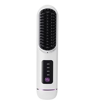【中古】Cordless Straightening Brush, Rechargeable Hair Straightener, Usb Hair Straightening Brush, Adjustable Temperature Hair Straightener, P