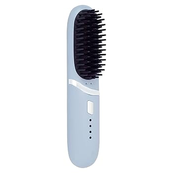 【中古】高速加熱ヘアブラシ 女性用ストレートヘアアイロン 旅行用ヘアコーム 女性用ポータブルストレートヘアアイロン ヒート付きヘアブラシ 旅行用スト